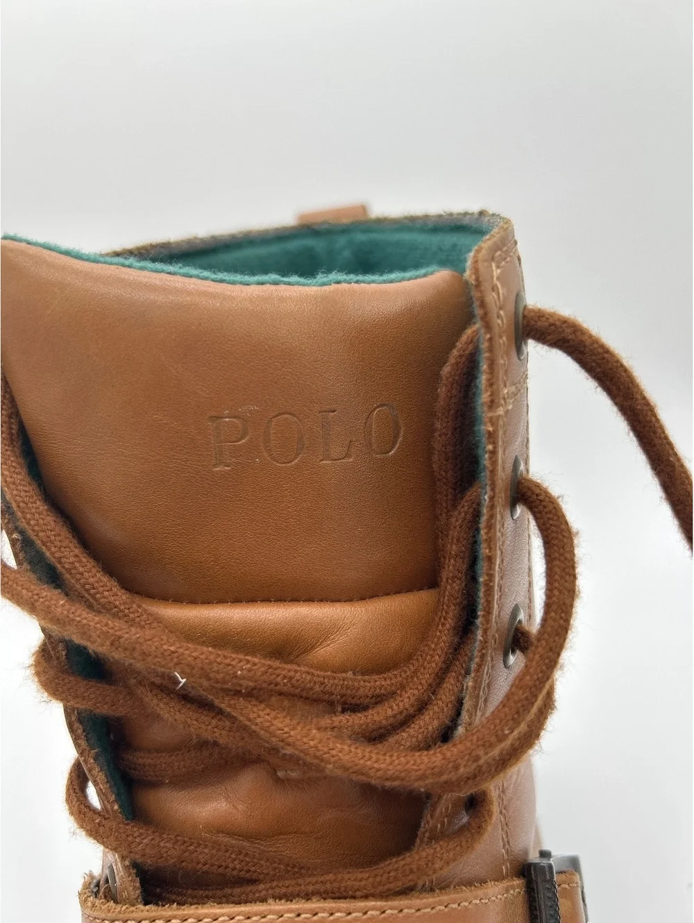 Polo Ralph Lauren Boys' Ranger Hi II Brown Leather Boots Size 6